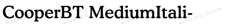 CooperBT MediumItali字体转换